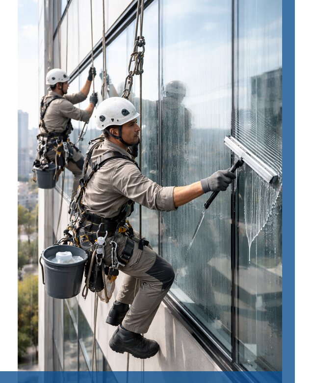 Мойка окон альпинистами в Бузулуке от 4691 р. | ВЫСОТНИК-Бзл