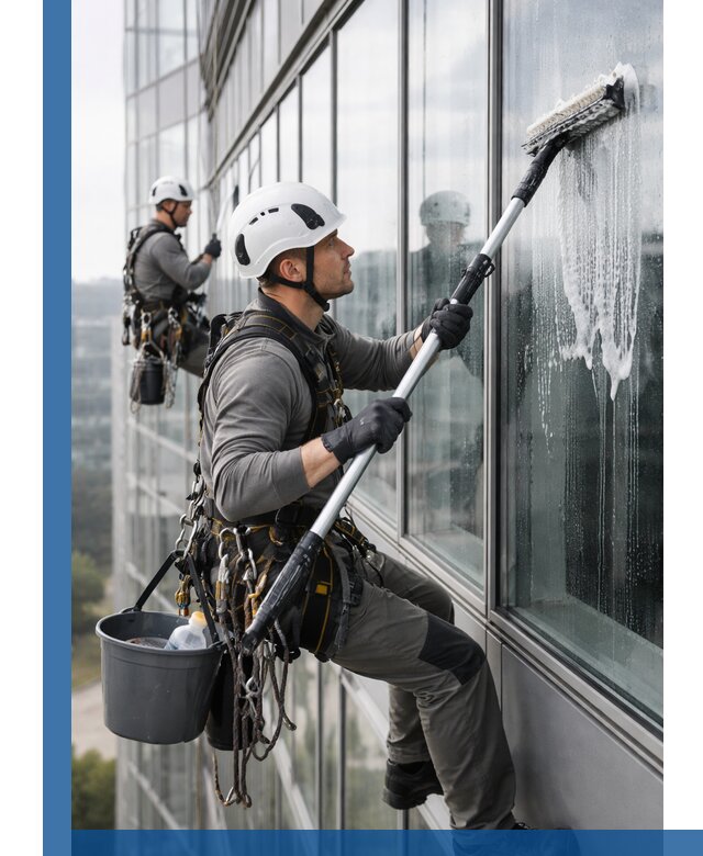 Высотная мойка сплошного остекления с выездом в Бузулуке