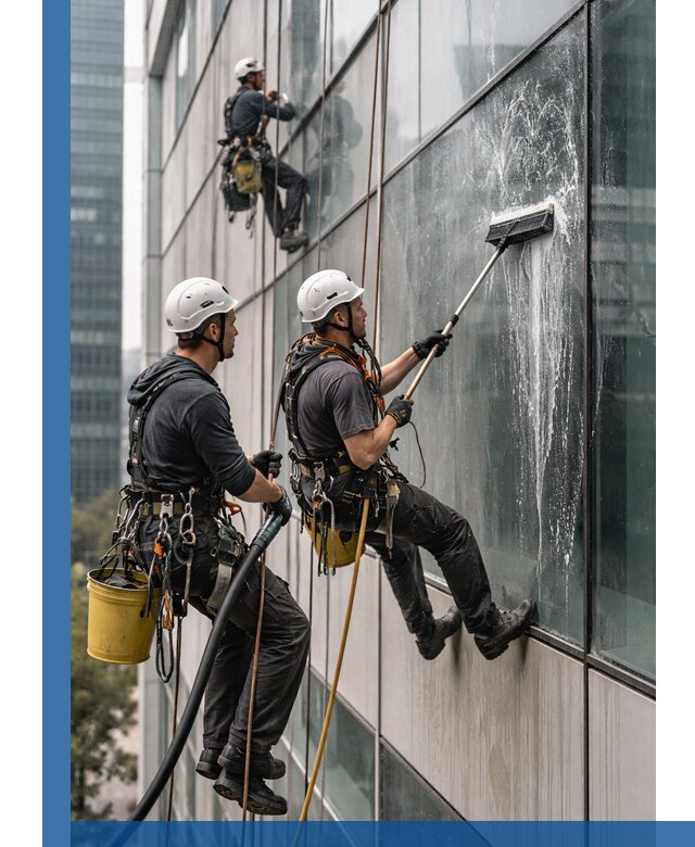 Профессиональная высотная мойка фасадов зданий в Бузулуке