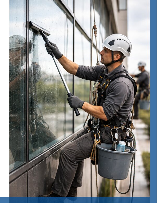 Мойка стеклянных фасадов в Бузулуке от 208 р. | ВЫСОТНИК-Бзл