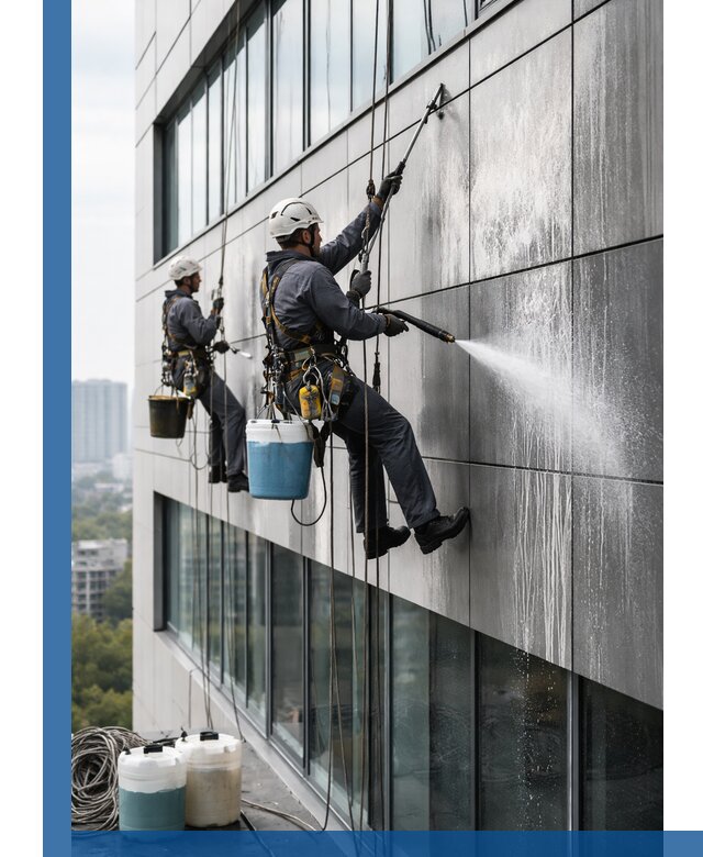 Профессиональная мойка вентилируемых фасадов в Бузулуке