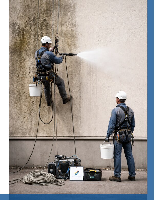 Очистка фасада от плесени в Бузулуке от 313 р. | ВЫСОТНИК-Бзл