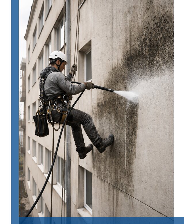 Профессиональная очистка фасадов от плесени в Бузулуке