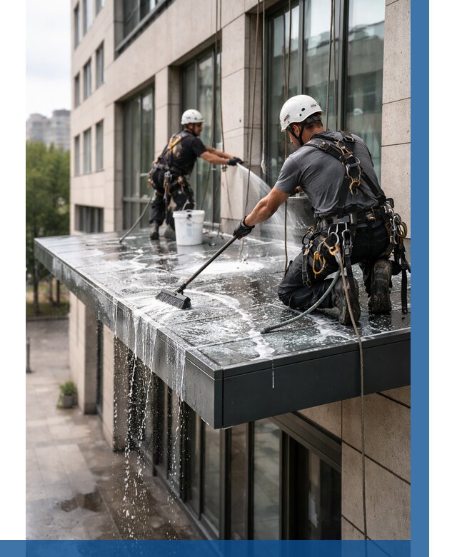 Мойка козырьков и навесов в Бузулуке от 3648 р. | ВЫСОТНИК-Бзл