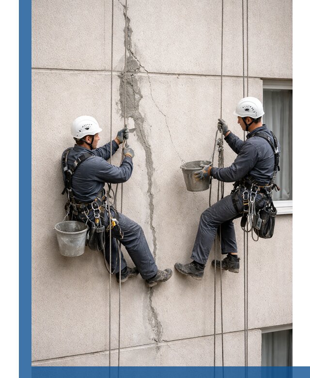 Заделка трещин на фасаде в Бузулуке с гарантийным ремонтом