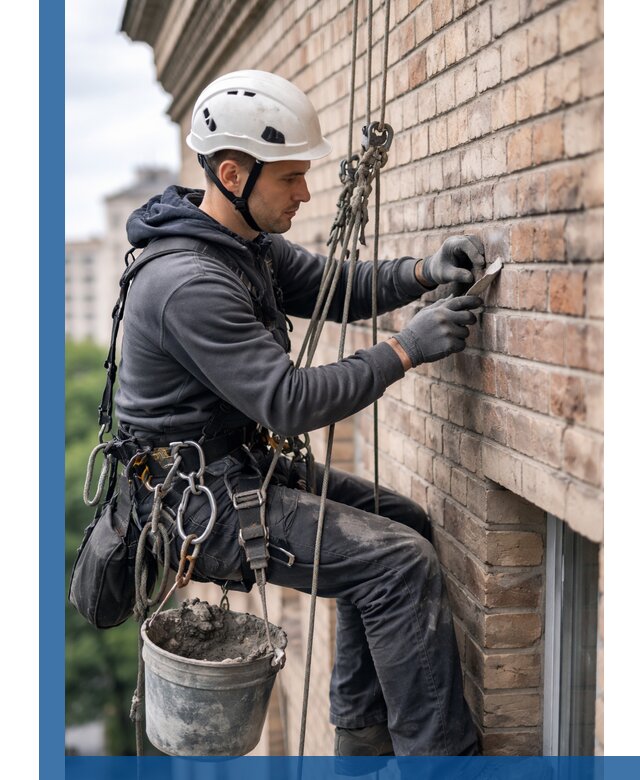 Качественный ремонт кирпичной кладки фасада в Бузулуке с гарантией