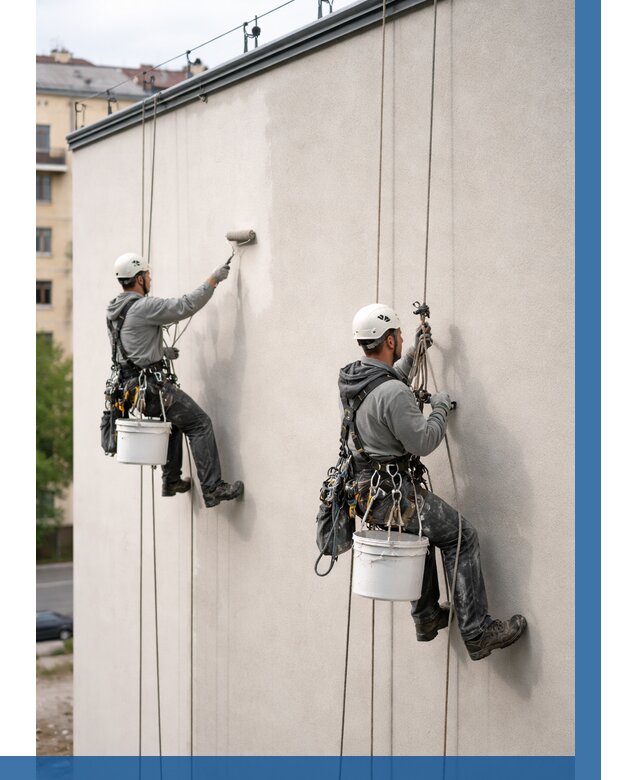 Покраска оштукатуренного фасада в Бузулуке от 334 р. | ВЫСОТНИК-Бзл