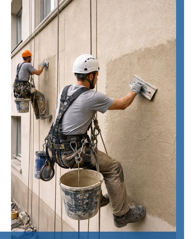 Декоративная штукатурка фасада в Бузулуке от 1251 р. | ВЫСОТНИК-Бзл