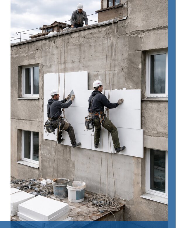 Утепление фасада пенополистиролом в Бузулуке от 1876 р. | ВЫСОТНИК-Бзл