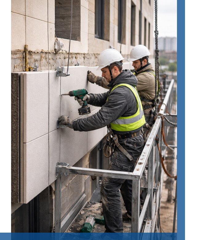 Монтаж фасадных термопанелей в Бузулуке от 1564 р. | ВЫСОТНИК-Бзл