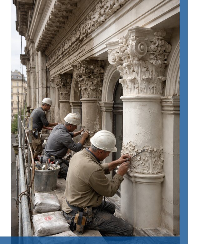 Реставрация фасадной лепнины в Бузулуке от 2606 р. | ВЫСОТНИК-Бзл