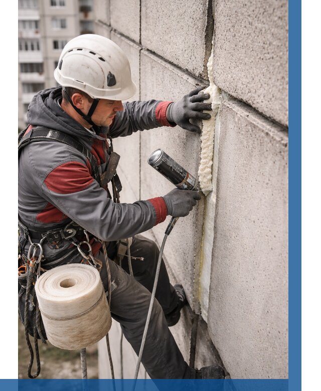 Утепление межпанельных швов в Бузулуке от 730 р. | ВЫСОТНИК-Бзл