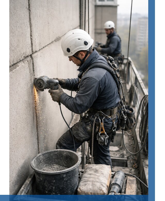 Штробление межпанельных швов в Бузулуке от 1251 р. | ВЫСОТНИК-Бзл