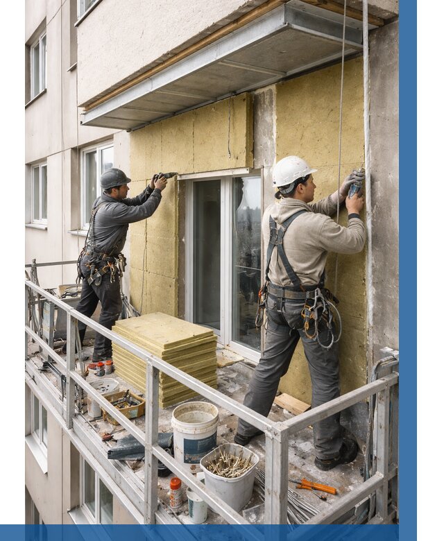 Утепление балкона снаружи в Бузулуке от 1668 р. под ключ ВЫСОТНИК-Бзл