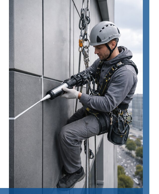 Герметизация стыков фасадных панелей в Бузулуке от 6776 р.| ВЫСОТНИК-Бзл