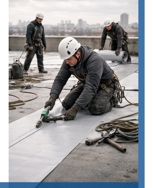 Ремонт мембранной кровли в Бузулуке от 1876 р./м2 | ВЫСОТНИК-Бзл