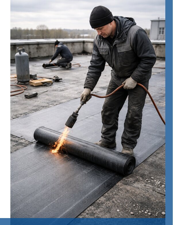 Ремонт наплавляемой кровли в Бузулуке от 730 р. | ВЫСОТНИК-Бзл