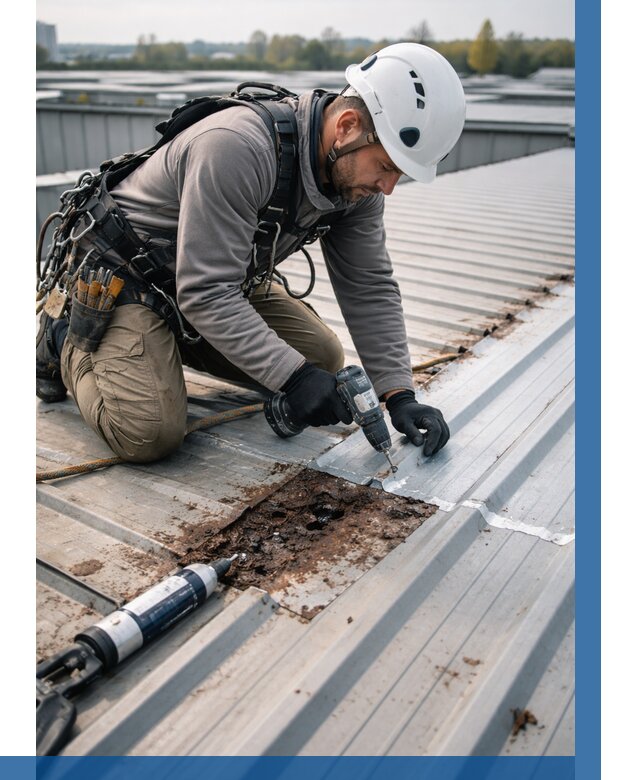 Ремонт профнастила на кровле в Бузулуке от 730 р. | ВЫСОТНИК-Бзл