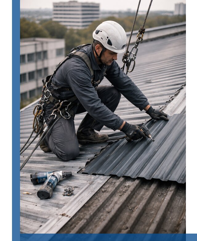 Ремонт профнастила на кровле в Бузулуке, работы под ключ