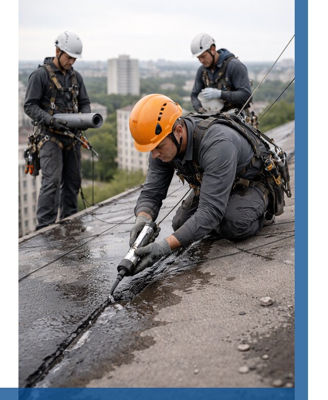 Устранение протечек кровли в Бузулуке от 12509 р. | ВЫСОТНИК-Бзл