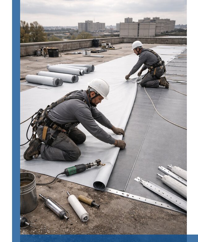 Монтаж мембранной кровли в Бузулуке для промышленных зданий