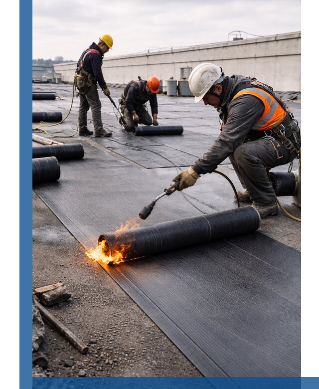 Монтаж наплавляемой кровли в Бузулуке профессионально