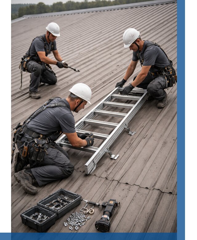 Монтаж кровельной лестницы в Бузулуке от 4691 р. | ВЫСОТНИК-Бзл