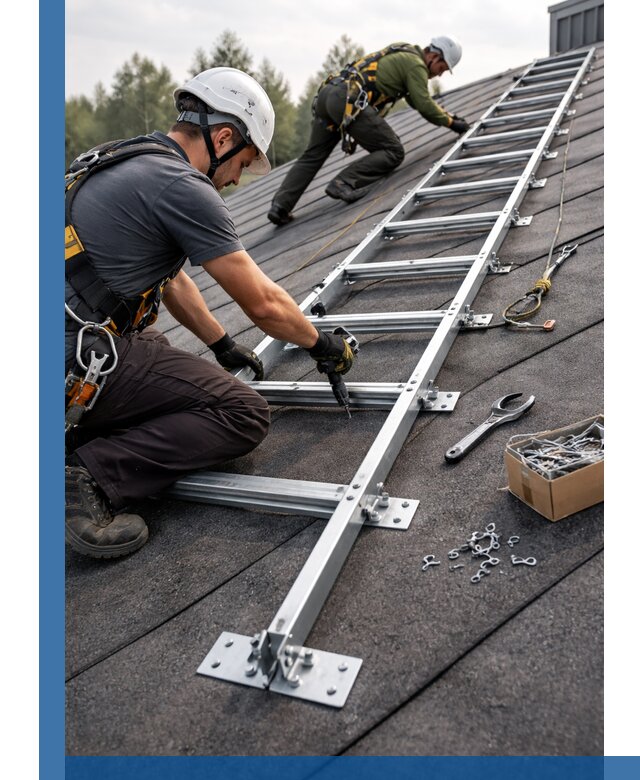 Профессиональный монтаж кровельной лестницы в Бузулуке под ключ