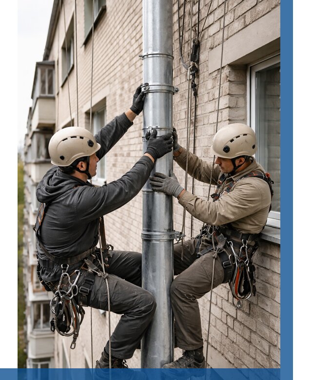 Замена водосточных труб в Бузулуке от 6776 р. | ВЫСОТНИК-Бзл