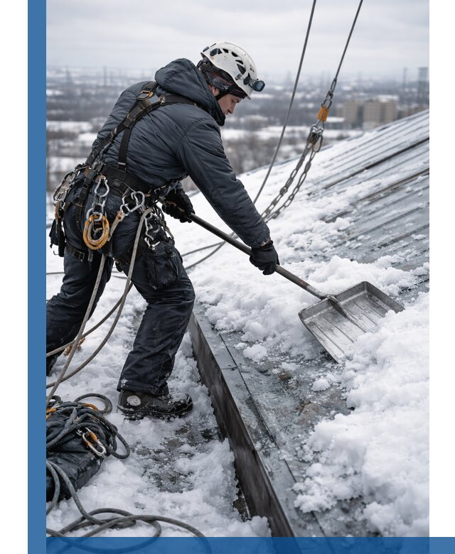 Профессиональная очистка кровли от снега и наледи в Бузулуке