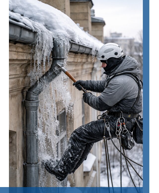 Очистка водостоков от льда в Бузулуке от 3648 р. | ВЫСОТНИК-Бзл