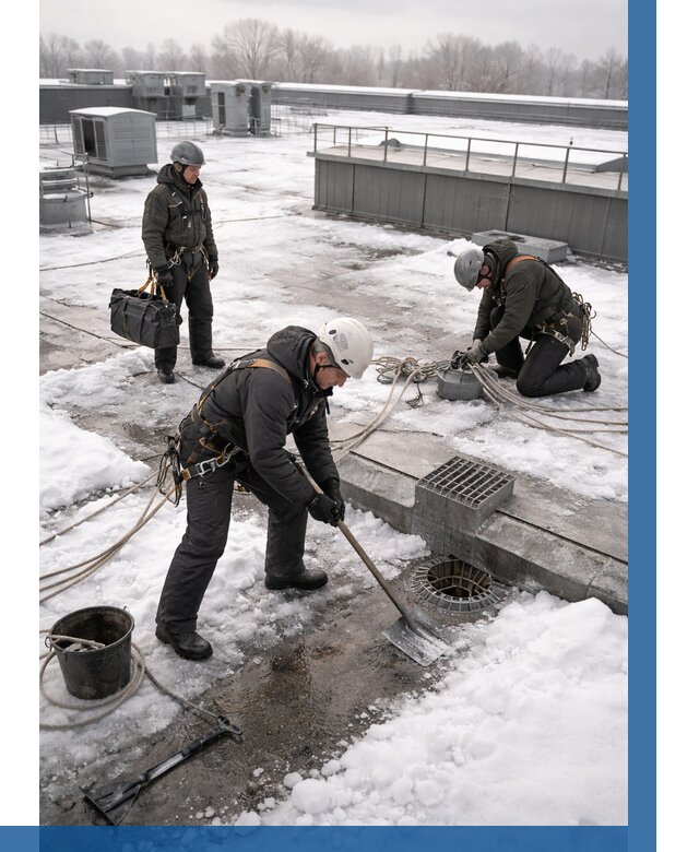 Абонентское обслуживание кровли зимой в Бузулуке от 8339 р. | ВЫСОТНИК-Бзл