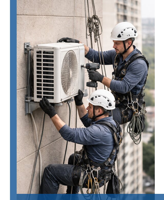 Монтаж внешнего блока кондиционера в Бузулуке установка и крепление