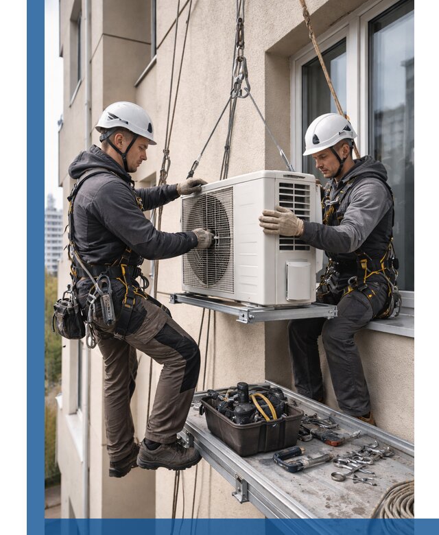 Перенос внешнего блока кондиционера в Бузулуке с монтажом и крепежом