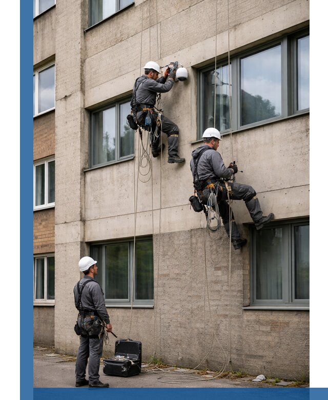 Монтаж фасадных камер видеонаблюдения в Бузулуке под ключ