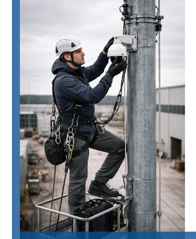 Профессиональная установка видеокамер на мачте в Бузулуке