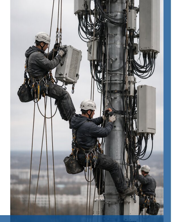 Монтаж оборудования связи на мачте в Бузулуке от 7818 р. | ВЫСОТНИК-Бзл