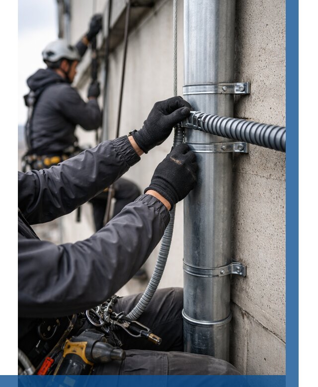 Монтаж гофры для кабеля в Бузулуке от 313 р. | ВЫСОТНИК-Бзл