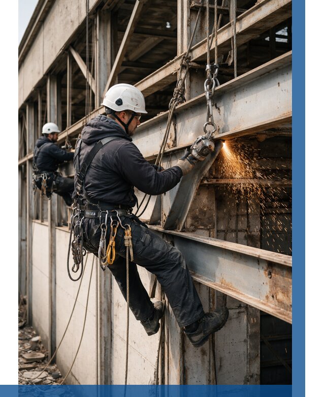 Демонтаж металлоконструкций на высоте в Бузулуке от 6776р. |ВЫСОТНИК-Бзл