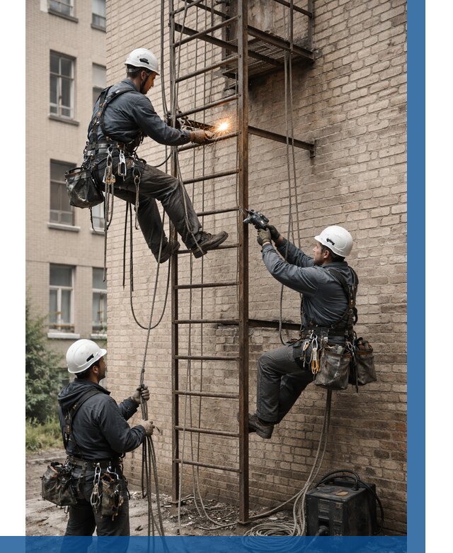 Ремонт пожарной лестницы в Бузулуке от 7818 р. | ВЫСОТНИК-Бзл