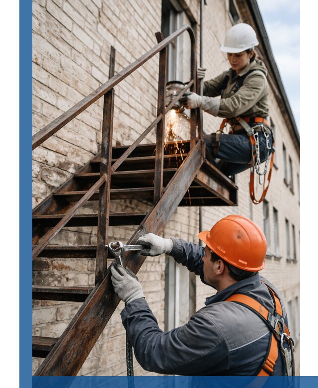 Ремонт и восстановление пожарных лестниц с выездом в Бузулуке