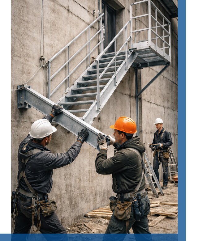 Монтаж металлических лестниц в Бузулуке от 15636 р. | ВЫСОТНИК-Бзл