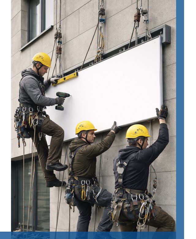 Монтаж рекламной вывески в Бузулуке от 8339 р. | ВЫСОТНИК-Бзл