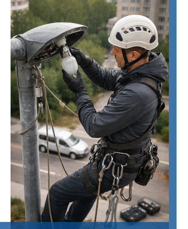 Замена ламп на высоте в Бузулуке от 2606 р. | ВЫСОТНИК-Бзл