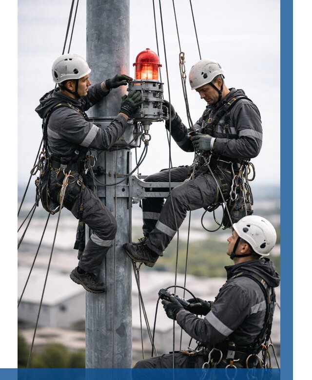 Монтаж заградительных огней в Бузулуке от 8860 р. | ВЫСОТНИК-Бзл