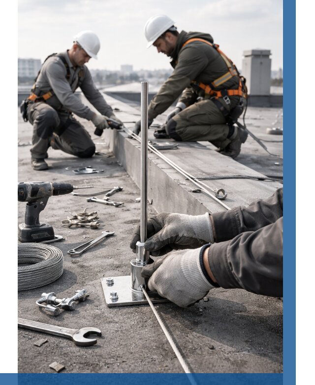 Монтаж молниезащиты на кровле в Бузулуке цена от 26060 р. | ВЫСОТНИК-Бзл