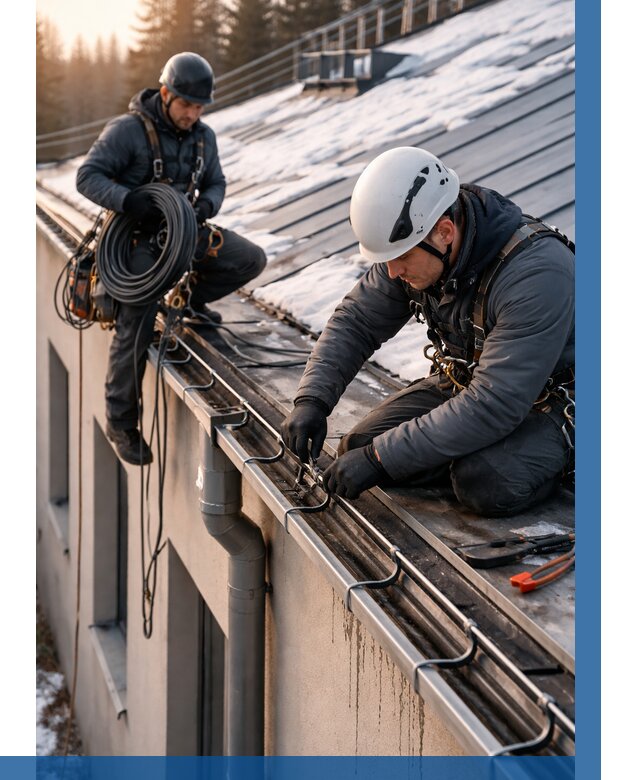 Монтаж греющего кабеля на кровле в Бузулуке от 469 р. | ВЫСОТНИК-Бзл