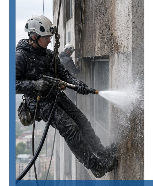 Гидроструйная очистка фасадов и конструкций в Бузулуке