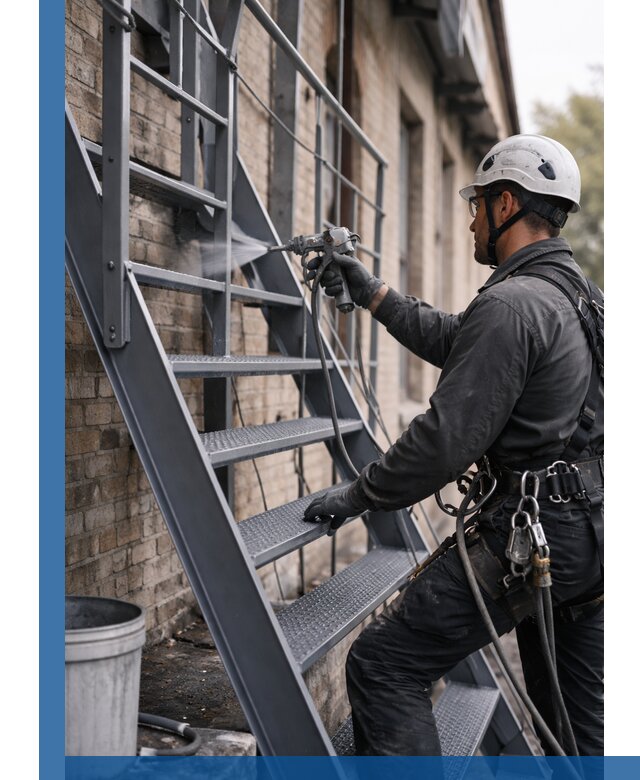 Покраска и антикоррозионная защита пожарных лестниц в Бузулуке