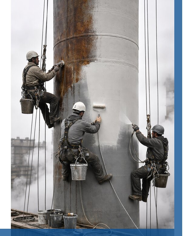 Покраска дымовых труб в Бузулуке от 8860 р. | ВЫСОТНИК-Бзл